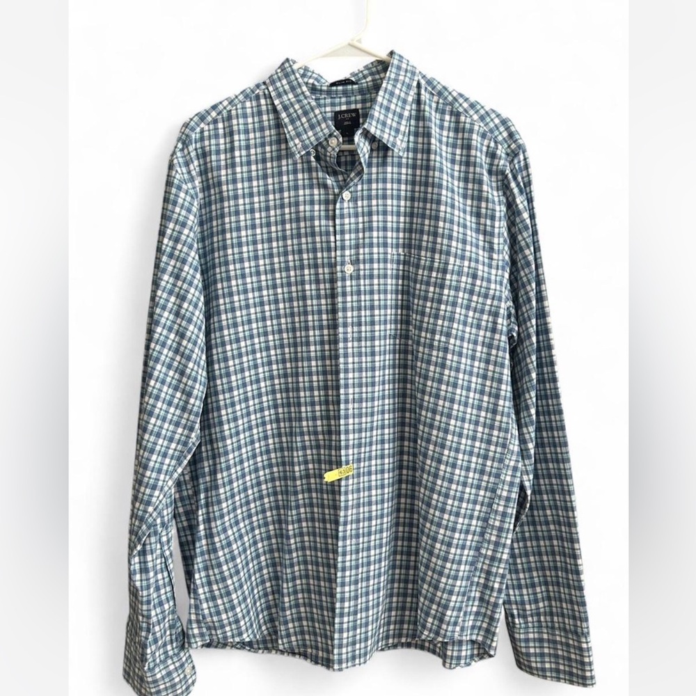 J. Crew Blue Casual Button Down Shirt Classic Plaid